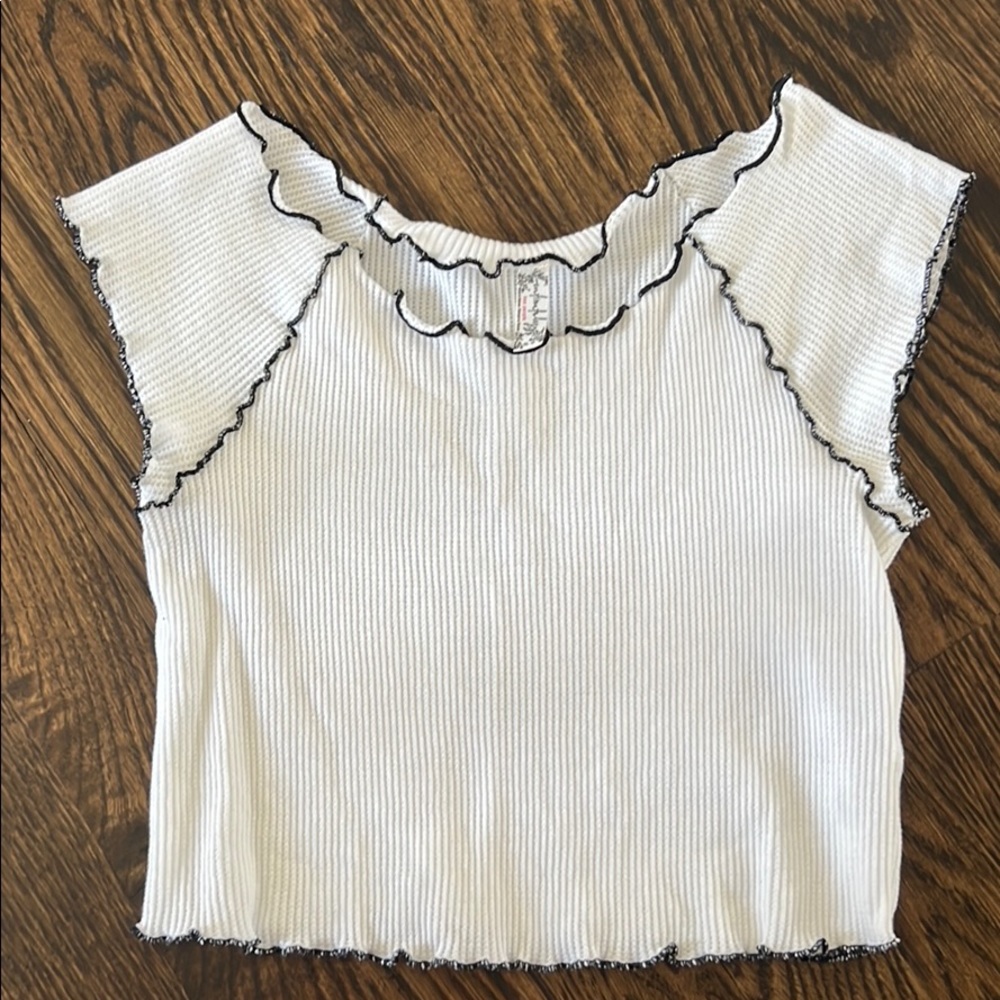 Free People White Crop Top